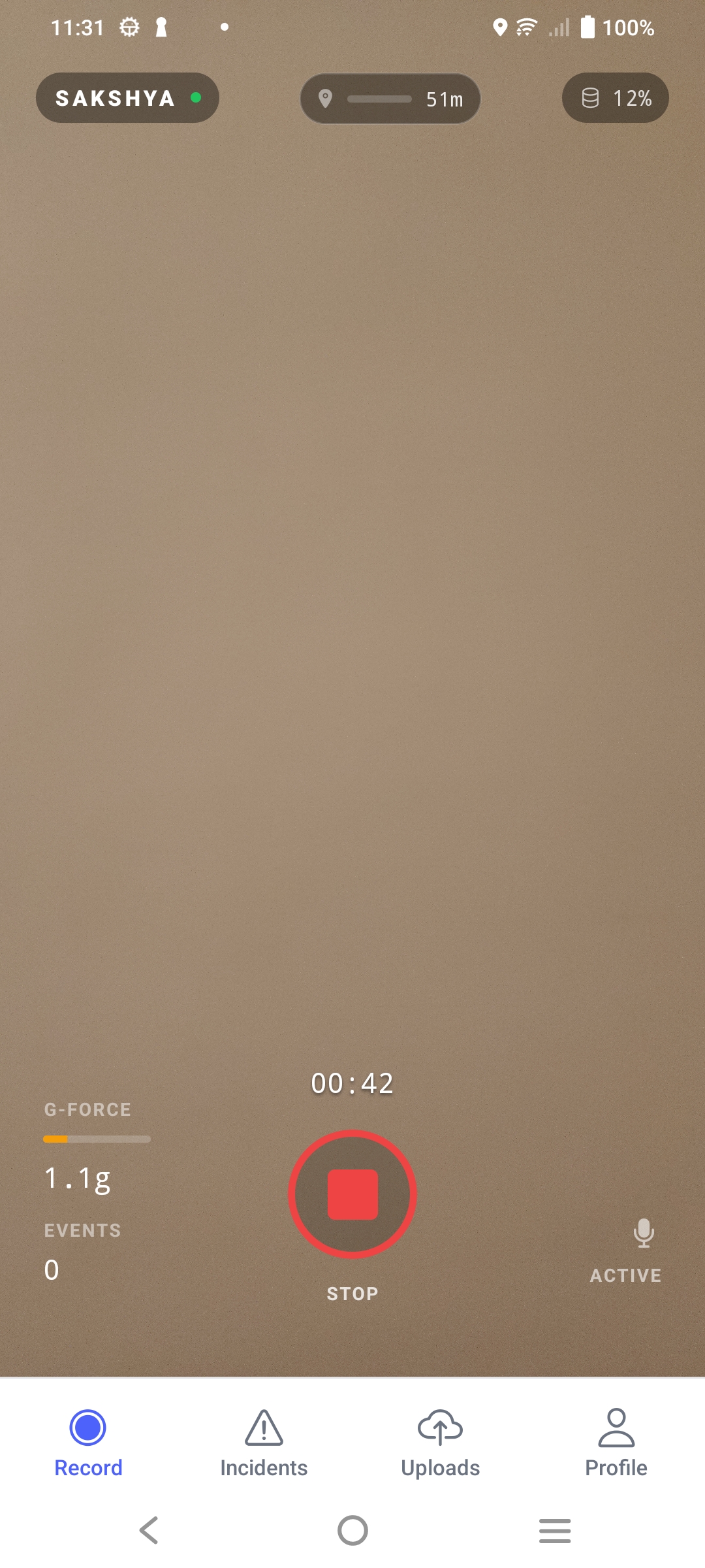 In-App Dashcam Service